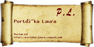 Portéka Laura névjegykártya